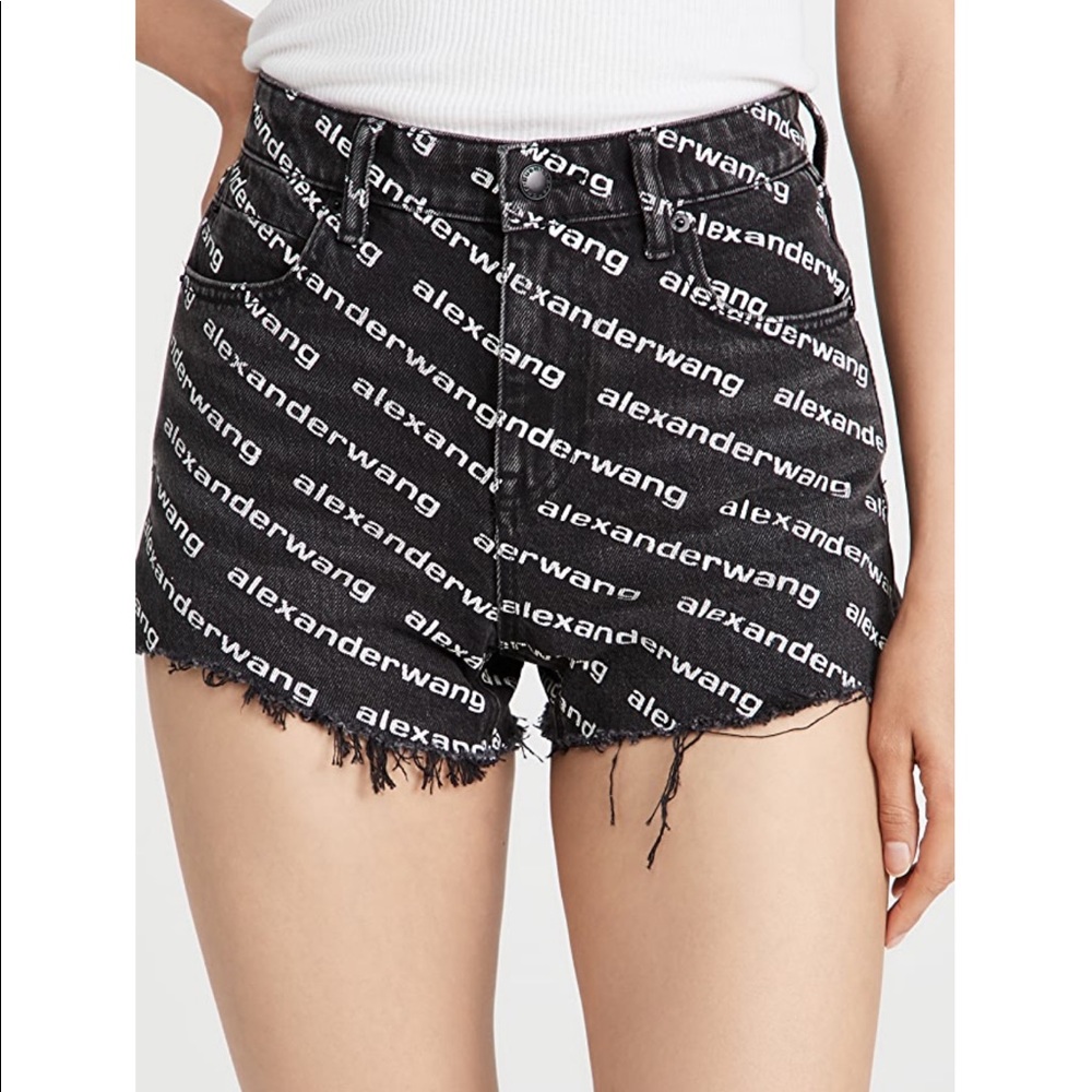 Size 29 Alexander Wang Black Denim Shorts
